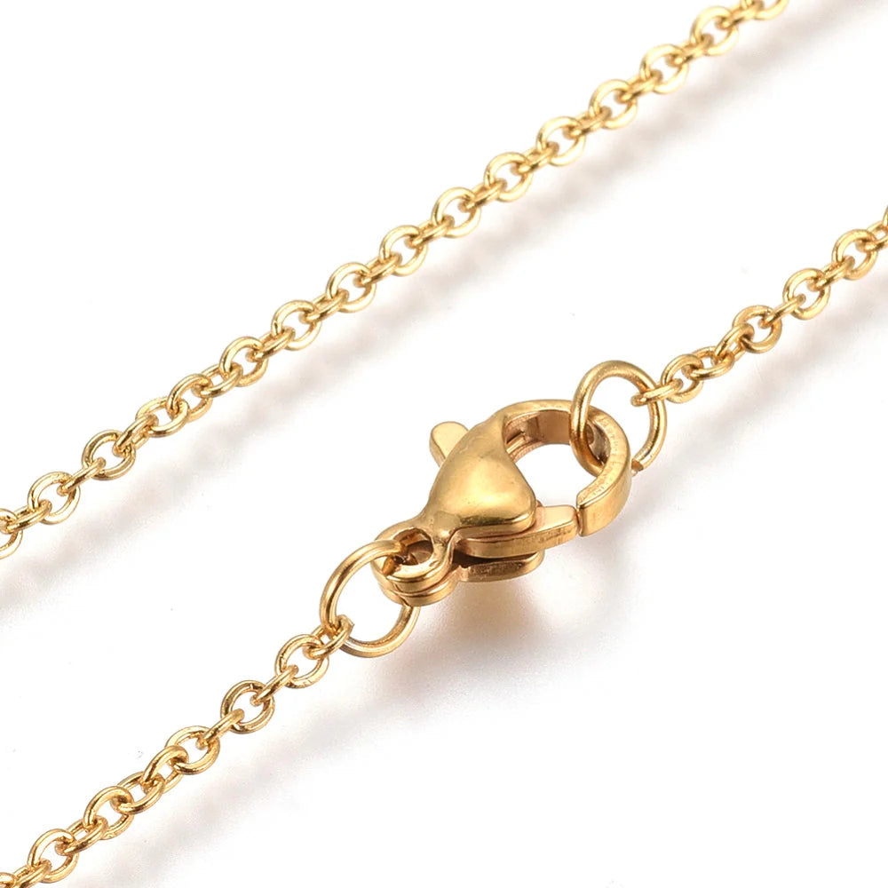 Collier Pendentif Lame de Rasoir — Acier Inoxydable Plaqué Or, 45 cm, Mixte Homme & Femme