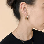 Boucles d'oreilles créoles carrées épaisses – Acier inoxydable plaqué or | Bijoux femme graphiques