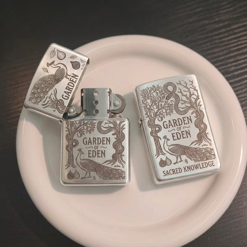 Briquet Essence Personnalisé Gravé – Briquet Rechargeable argent – Gravure Prénom, Initiale ou Motif – Cadeau Homme Femme Original ARGENT