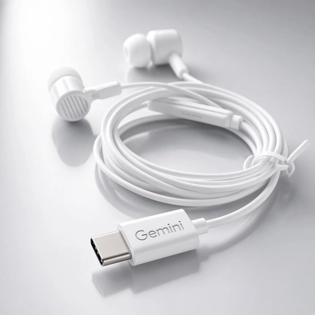 Écouteurs filaires USB-C pour Iphone/Samsung/Redmi/Oppo - personnalisables avec gravure à la demande