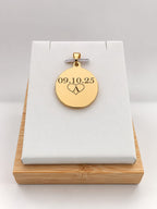 Balance - Collier astrologique zodiaque doré – Pendentif Libra en acier inoxydable - Gravure à la demande