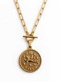 Vierge - Collier astrologique zodiaque doré – Pendentif Virgo en acier inoxydable - Gravure à la demande