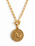 Capricorne - Collier astrologique zodiaque doré – Pendentif Capricorne en acier inoxydable - Gravure à la demande