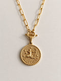Sagittaire - Collier astrologique zodiaque doré – Pendentif Sagittarius en acier inoxydable - Gravure à la demande