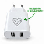 Chargeur Double USB REMAX RP-U35 – Personnalisable avec gravure