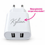 Chargeur Double USB REMAX RP-U35 – Personnalisable avec gravure