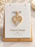 Collier et pendentif Cœur LOVE Doré – Acier Inoxydable & Zirconium