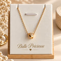 Collier Femme Acier Inoxydable Doré Pendentif Bulle Strass Cristaux – Bulle Précieuse - Collier 45 cm – Bijou Élégant Hypoallergénique Résistant à l’Eau