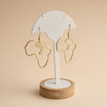 Boucles d’Oreilles Afrique Néfertiti Or – Pendantes Carte Afrique Reine d’Afrique