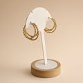 Boucles d'oreilles créoles triples torsadées – Acier inoxydable plaqué or | Bijoux femme modernes