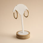 Boucles d'oreilles créoles doubles torsadées – Acier inoxydable plaqué or | Bijoux femme modernes