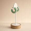 Boucles d'oreilles créoles épaisses résine verte – Acrylique nacrée | Bijoux femme modernes et légers