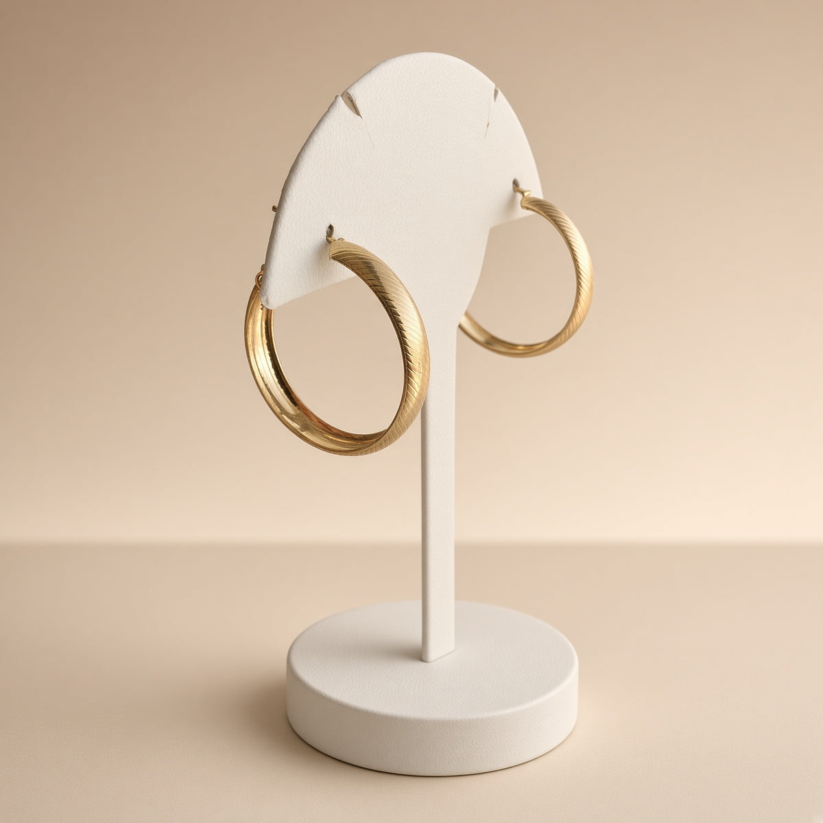 Boucles d'oreilles créoles classiques – Acier inoxydable plaqué or | Bijoux femme intemporels