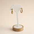 Boucles d'oreilles créoles épaisses lisses – Acier inoxydable plaqué or | Bijoux femme modernes