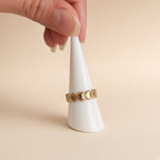 Bague coquillages dorée – Acier inoxydable plaqué or | Bague femme marine