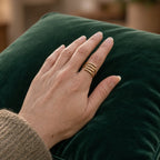 Bague ajustable triple rangs dorée – Acier inoxydable plaqué or | Bague femme moderne