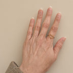 Bague cœur ajouré – Acier inoxydable bicolore or et argent | Bague femme fine