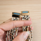 Bracelet multi-rangs léopard – Cuir et fermoir aimanté doré | Bracelet femme