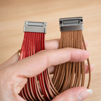 Bracelet multi-rangs cuir – Fermoir aimanté acier inoxydable | Rainbow Multicouleur
