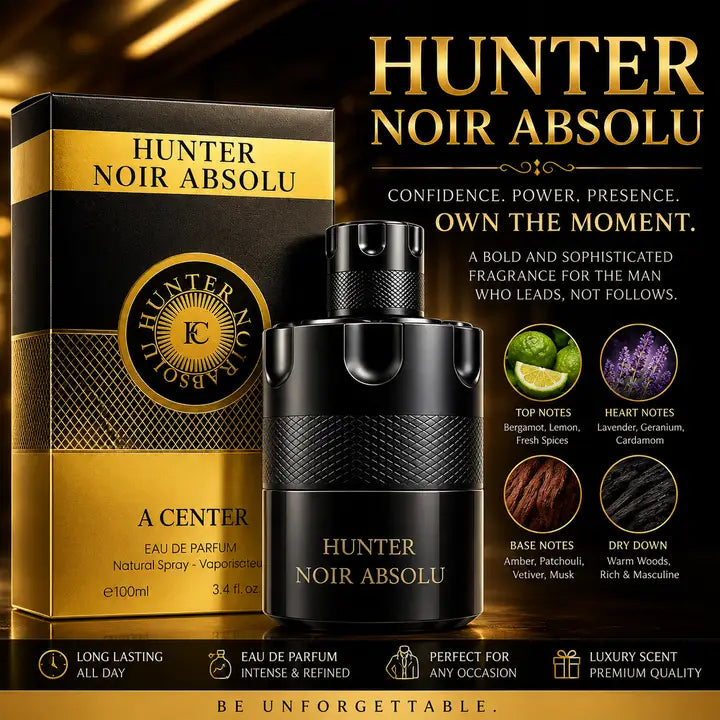 EAU DE PARFUM HUNTER NOIR ABSOLU FRAGRANCE COUTURE 100ML